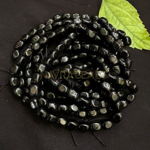 Natural Quartz Beads, (Oval), 8x10mm,Black