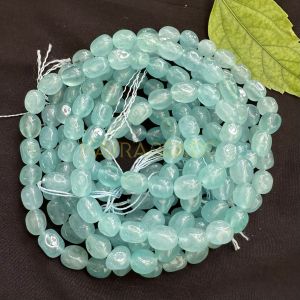 Natural Quartz Beads, (Oval), 8x10mm,(Light Blue)
