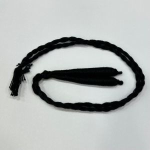 Cotton Cord (Dori), BLACK, Twisted, Adjustable