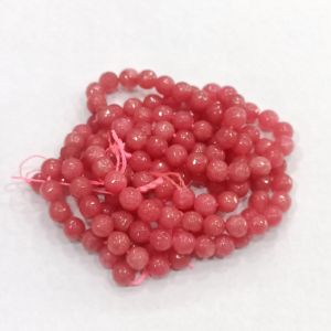 Agate Beads, 8mm, Round, Pack of 3 String, Peach