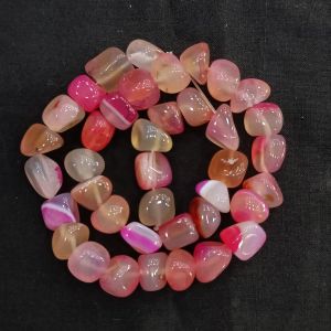 Agate Nuggets, 10mm Approx,Pink Double Shade