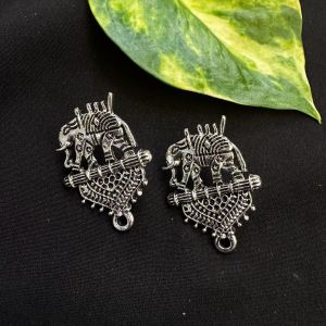 Earstud Post - Antique Sliver, Elephant