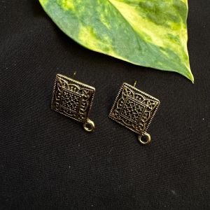 Earstud Post- Antique Gold, (Diamond) Stud, Pack of 5 Pairs