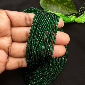2mm Hydro (Glass) Beads, Round, Dark Green, pack of 5 strings