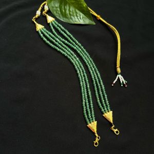 DIY, 3 Layer Agate Chains, Just Attach A Pendant, With Hook & Rope, (Green)