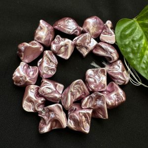 Mother of Pearl nuggets, LARGE SIZE (20-22 mm), (Purple)