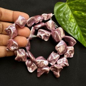 Mother of Pearl nuggets, Small SIZE (14-18 mm), (Purple)