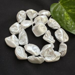 Mother of Pearl nuggets, LARGE SIZE (19-25 mm), (White)