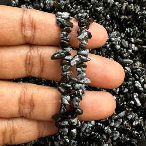 Gemstone Chip Beads, SMALL SIZE (4-6mm),Snowflake Obsidian