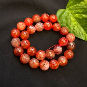 Onyx Stone Beads, 14mm, Round,Orange