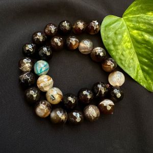 Onyx Stone Beads, 14mm, Round,Brown