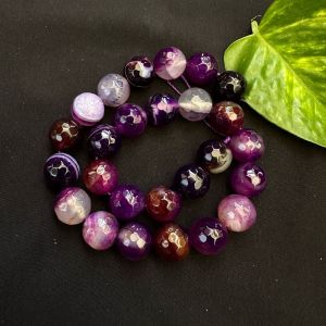 Onyx Stone Beads, 14mm, Round,Purple