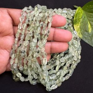 Natural Gemstone Beads, Small Tumbles, 4 to 6mm,Prehnite