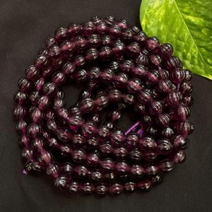 Glass Beads, Pumpkin Shape, 8mm, Amethyst (Purple)