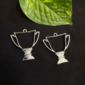 Resin Pendant / Earrings Mould, Brass with Silver Polish,Cup Design,4inch