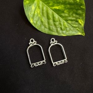 Resin Pendant / Earrings Mould, Brass with Silver Polish,Window Frame,2.5inch
