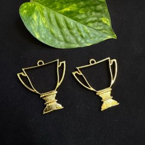 Resin Pendant / Earrings Mould, Brass with Gold Polish,Cup Design,4inch
