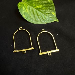 Resin Pendant / Earrings Mould, Brass with Gold Polish,Bell Frame Design,4inch
