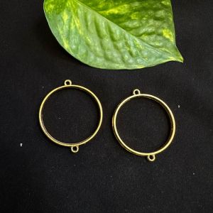 Resin Pendant / Earrings Mould, Brass with Gold Polish,Round shape Design,3inch