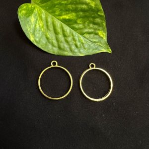 Resin Pendant / Earrings Mould, Brass with Gold Polish,Round Design,4inch
