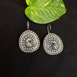 Silver replica ,Peacock Design Earrings