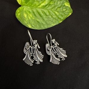 Silver replica ,Bride with Groom Design Earrings