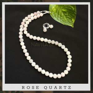 Gemstone Necklace,Rose Quartz