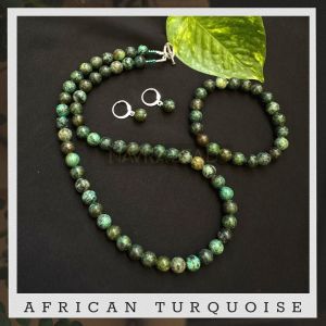 Gemstone Necklace With Bracelet ,African Turquoise