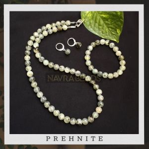 Gemstone Necklace With Bracelet,Prehnite