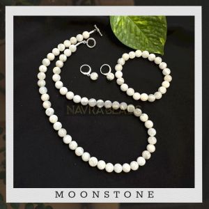 Gemstone Necklace With Bracelet,Moonstone
