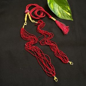 Hydro Beads connector chain Necklace, Red,14 inch