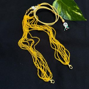 Hydro Beads connector chain Necklace,Yellow,14 inch