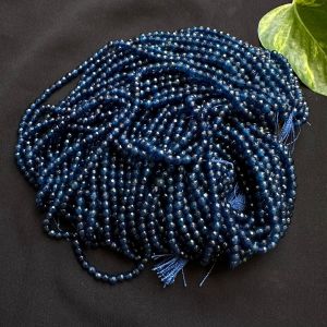 Agate Beads, Round, 4mm,Navy Blue