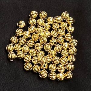 Antique Gold Beads,6X4mm,Sold by 25 gms (approx 50 to 60 beads)