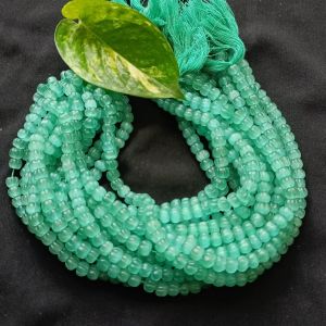Monolisa (Imitation Cats Eye) Pumpkin Shape Beads, 6X7mm,Sea Green
