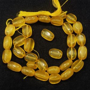 Monolisa (Imitation Cats Eye) Flat Oval Beads, 9x6mm, Mustered Yellow