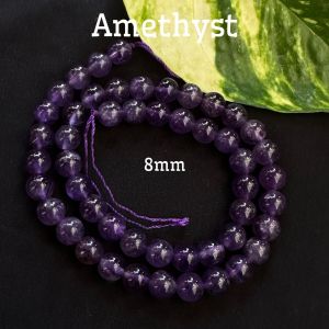 Natural Gemstone Beads, AAA Quality, Amethyst, 8mm