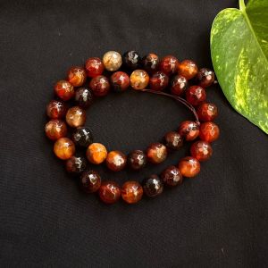 Onyx Beads, 10mm, Round, Black And Brown Shade