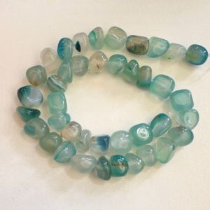 Agate Nuggets, 10mm Approx,Blue with Green