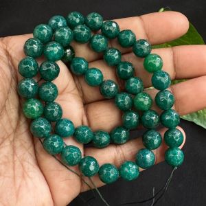 Natural Agate Beads, 8mm, Round, Emerald