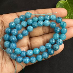 Natural Agate Beads, 8mm, Round, Sky Blue