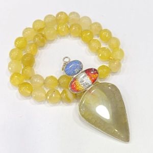 Combo of Gemstone Pendant+agate beads