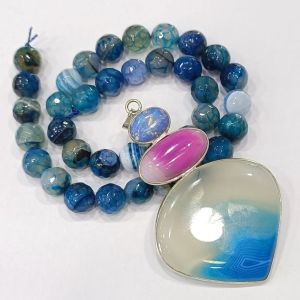 Combo of Gemstone Pendant+ agate Beads