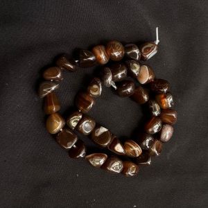 Agate Nuggets, Honey Brown, 14" String