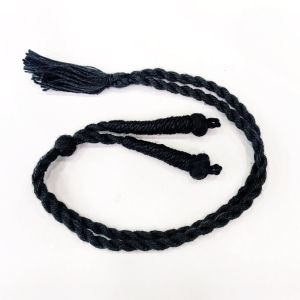 Cotton Cord (Dori), BLACK, Twisted, Adjustable
