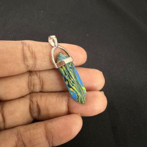 Pencil Pendants, Malachite, 40*8mm