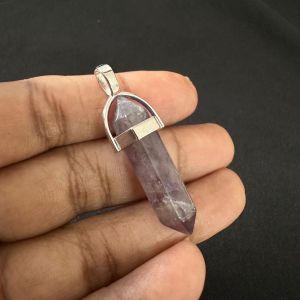 Pencil Pendants ,Amethyst ,40*8mm