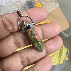 Pencil Pendants ,Unakite ,40*8mm