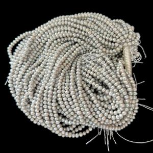 AAA Quality Fresh Water Pearls, Potato, 4*5mm, Grey