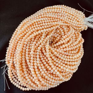 AAA Quality Fresh Water Pearls, Potato, 4*5mm, Peach